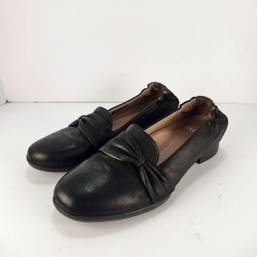 Dansko Women's EU 38 US 7‎ Black Leather Slip On Loafers Comfort Low Heel